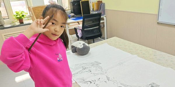 丹青育心·美育同行!小伦敦兰亭书院以笔墨启智少儿